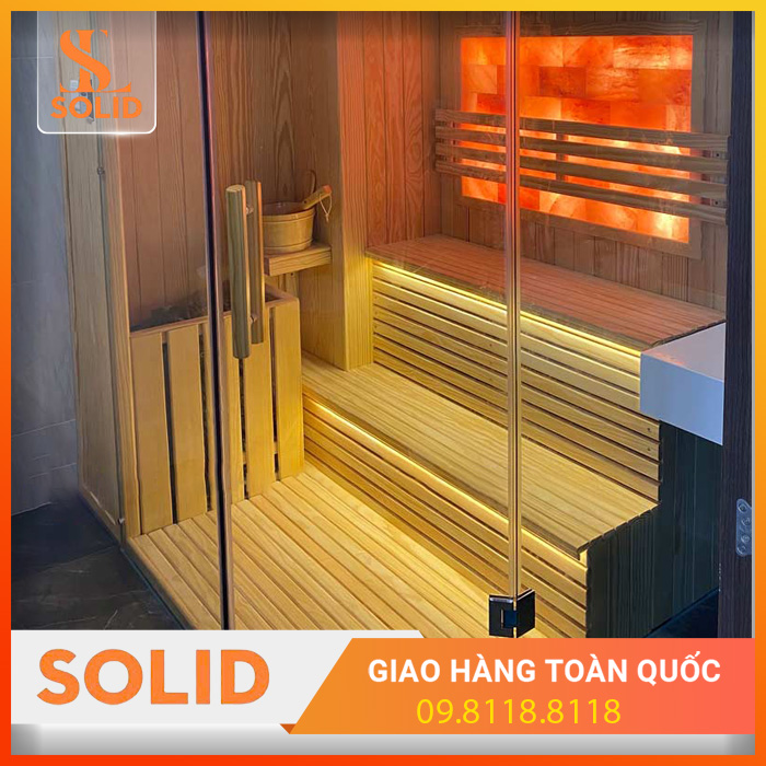 Phòng xông hơi khô đá muối 1,6×1,4×2,1m Thông Mỹ Phòng xông hơi khô đá muối 1,6×1,4×2,1m Thông Mỹ