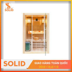 Phòng xông hơi đá muối gỗ thông Nhật 1 người 1mx1m