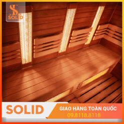 Phòng xông hơi đá muối hồng ngoại gỗ thông Mỹ