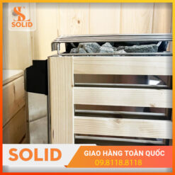 Phòng xông hơi khô đá muối gỗ thông 2 người
