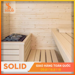 Phòng xông hơi khô đá muối gỗ thông 2 người