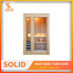Phòng xông hơi khô đá muối gỗ thông Mỹ 1 người 1mx1m