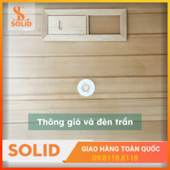 Phòng xông hơi khô đá muỗi gỗ thông Mỹ 2 người 1,2mx1,2m