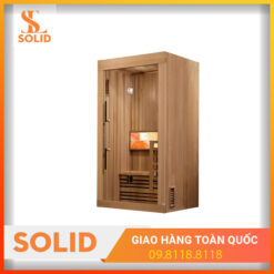 Phòng xông hơi khô đá muối gỗ Tuyết Tùng 1 người 1mx1m