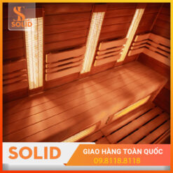 Phòng xông hơi khô đá muối hồng ngoại gỗ thông Mỹ 1m2x1m2