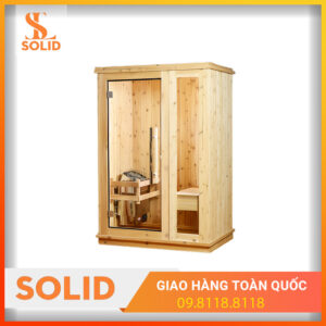 Phòng xông hơi khô gia đình 1 người bằng gỗ thông Phần Lan