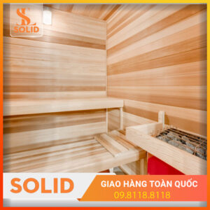 Phòng xông hơi khô gỗ thông Mỹ 1 người 1mx1m