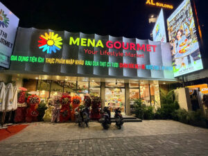 Hoàn thiện nội thất chuỗi siêu thị Mena Gourmet – CN Trần Não, TP.HCM (600m²)